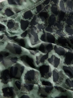 Imprimé léopard vert/noir - Bas de bikini