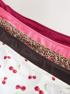 Imprimé léopard/cerry - Culotte en microfibre 5 Pack