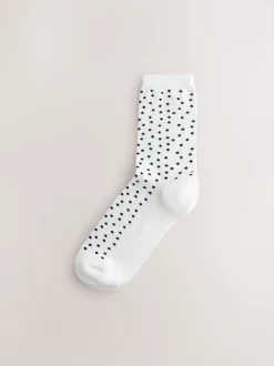 Imprimé noir/blanc mélangé - Paquet de chaussettes de cheville 7