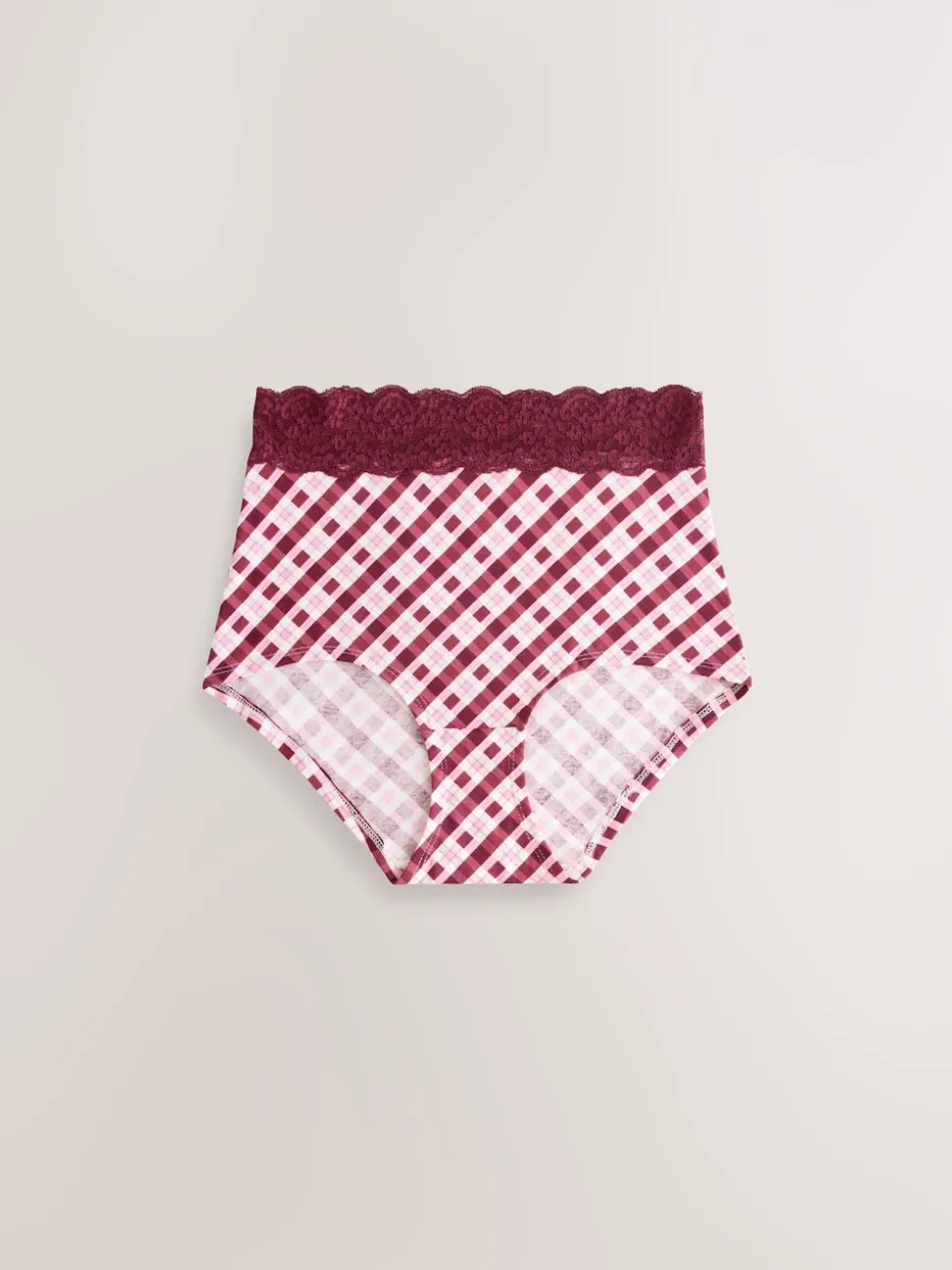 Imprimé nœud baies - Lot de 4 culottes en coton et dentelle