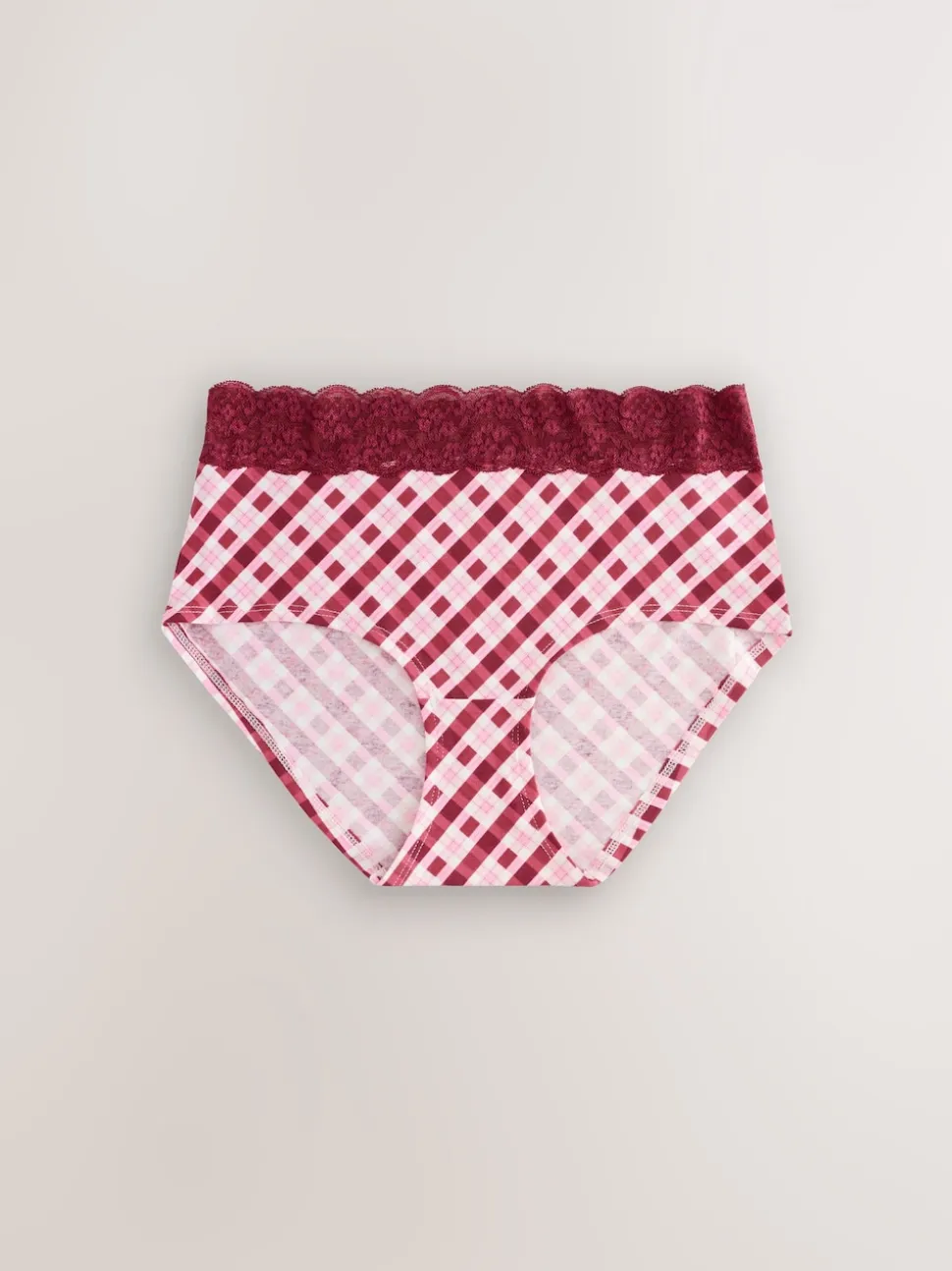 Imprimé nœud baies - Lot de 4 culottes en coton et dentelle
