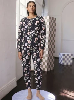 Imprimé pivoine bleu marine - Pyjama Cath Kidston Twosie en coton