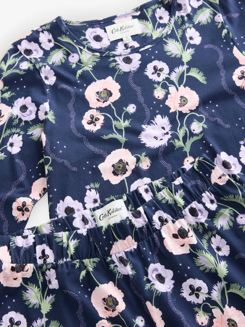 Imprimé pivoine bleu marine - Pyjama Cath Kidston Twosie en coton