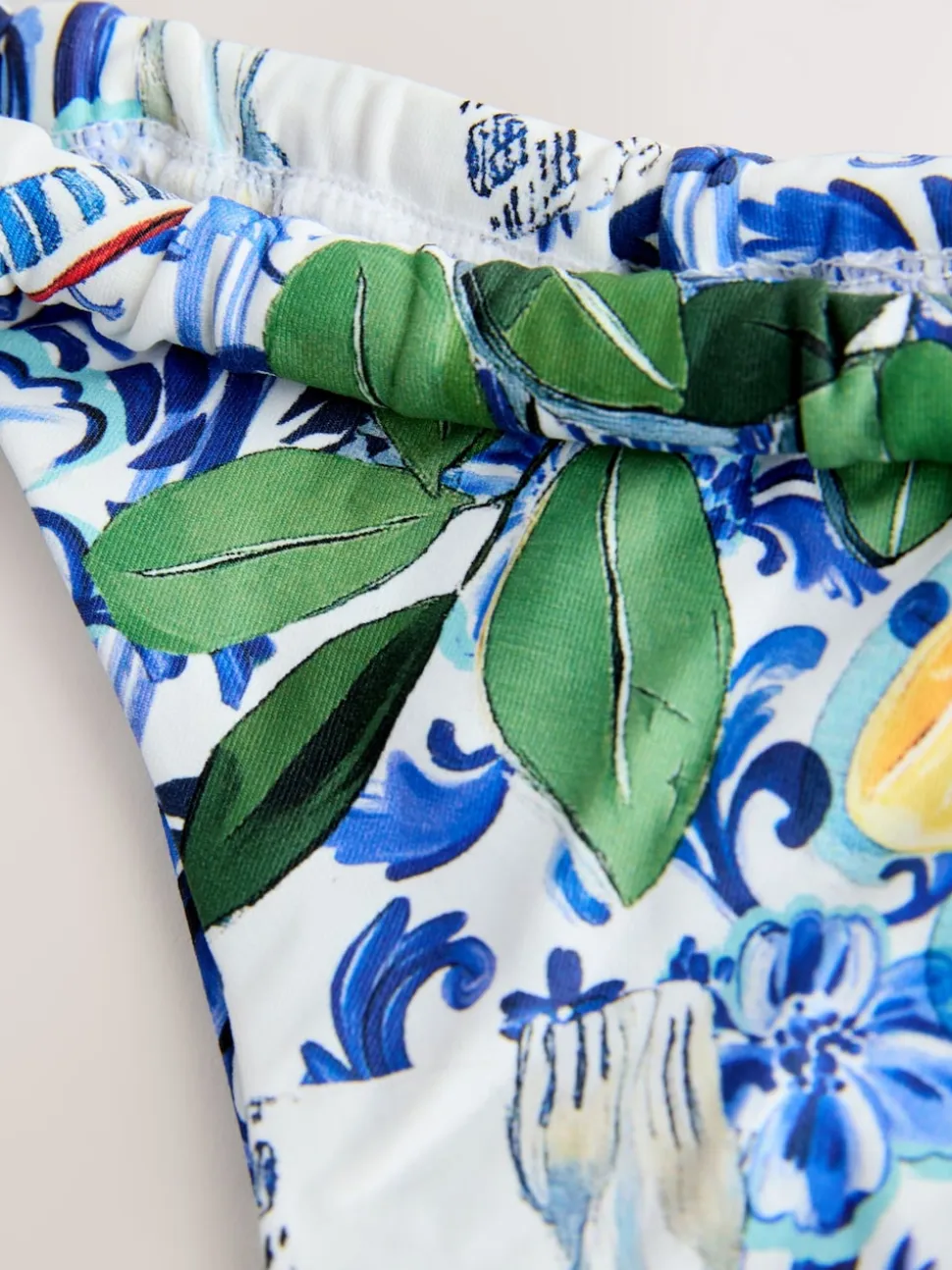 Imprimé sardine en porcelaine Bleu/Blanc - Bas de bikini