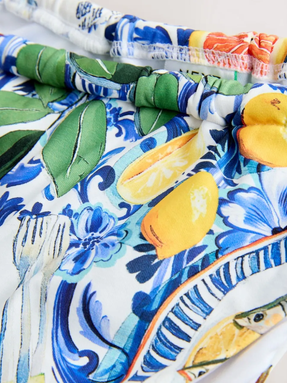 Imprimé sardine en porcelaine Bleu/Blanc - Bas de bikini