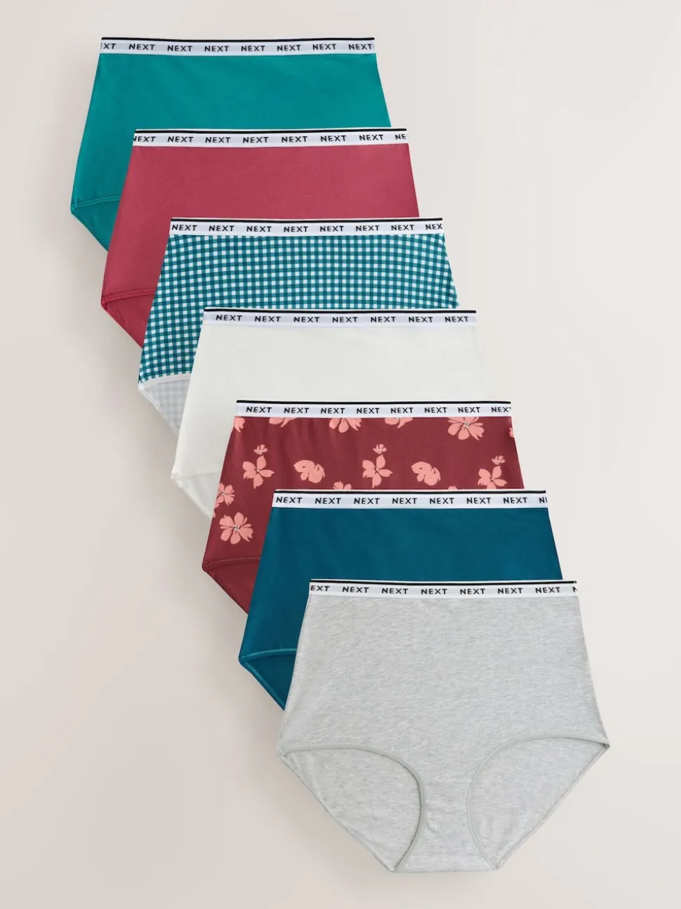 Imprimé vichy - Lot de 7 culottes à logo en coton