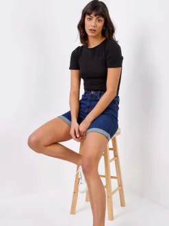 indigo - Roman Denim Shorts Mom