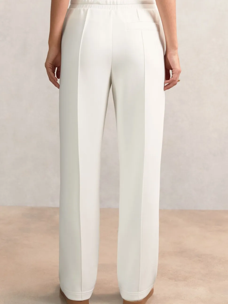 ivoire - Pantalon de jogging large en interlock haut de gamme Reiss Jemma
