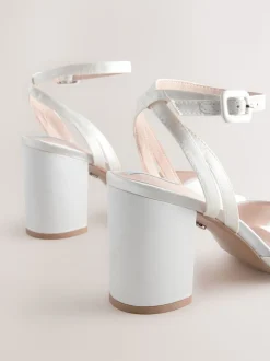 ivoire - Sandales de mariage Forever Comfort® à talons carrés à bout rond