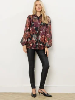 Jacquard noir - Long Tall Sally Haut à manches ballon