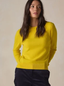 Jaune - Pulls Col rond N.Premium 100% cachemire