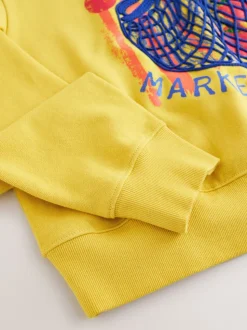 jaune ocre - Sweat-shirt graphique à col rond