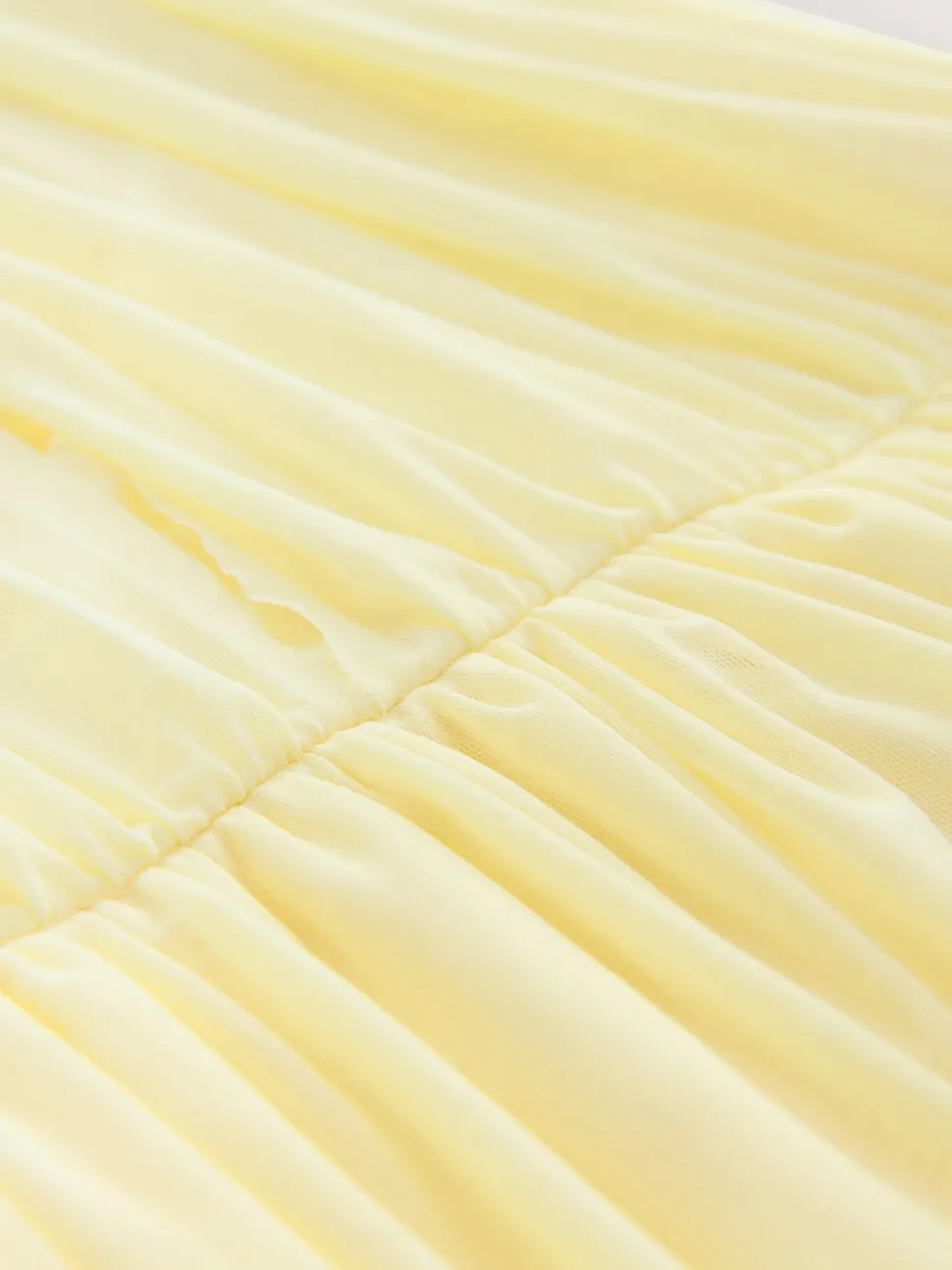 Jaune pastel - Robe longue de demoiselle d’honneur multicolore en maille pour invitée de mariage