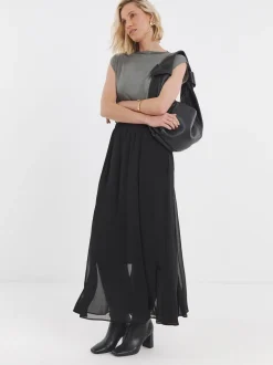JD Williams Jupe Maxi Godet à ourlet transparent