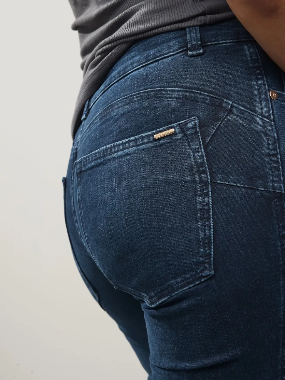 Jean bleu foncé - Jean slim boot cut réhaussant