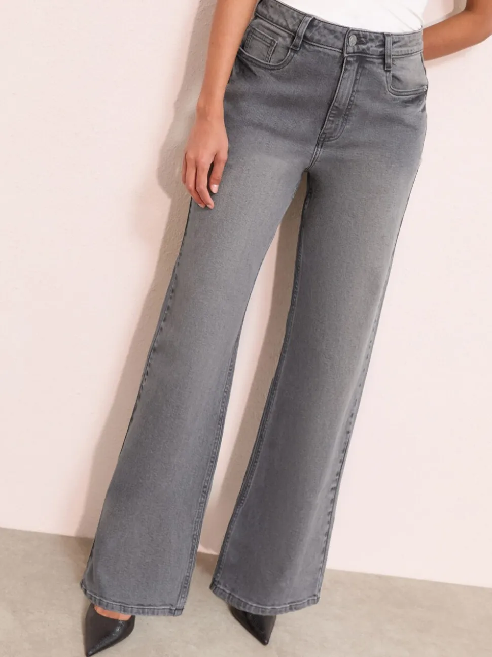 Jean gris - Jean ample Friends Like These X Lucy Mecklenborgh pour tous les jours