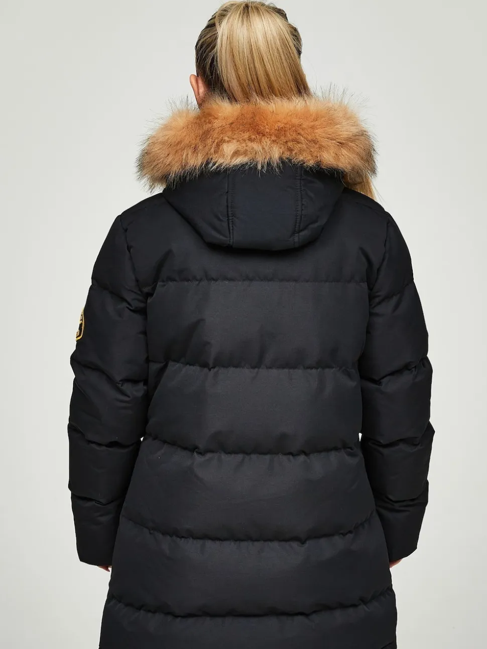 Jet Black - Zavetti Canada Womens Goshawa Puffer Parka Veste