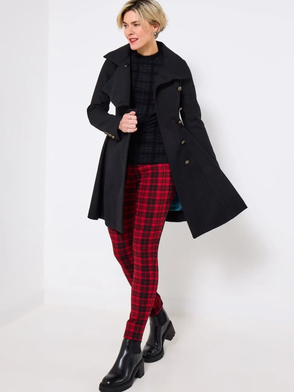 Joe Browns Manteau noir à col oversize