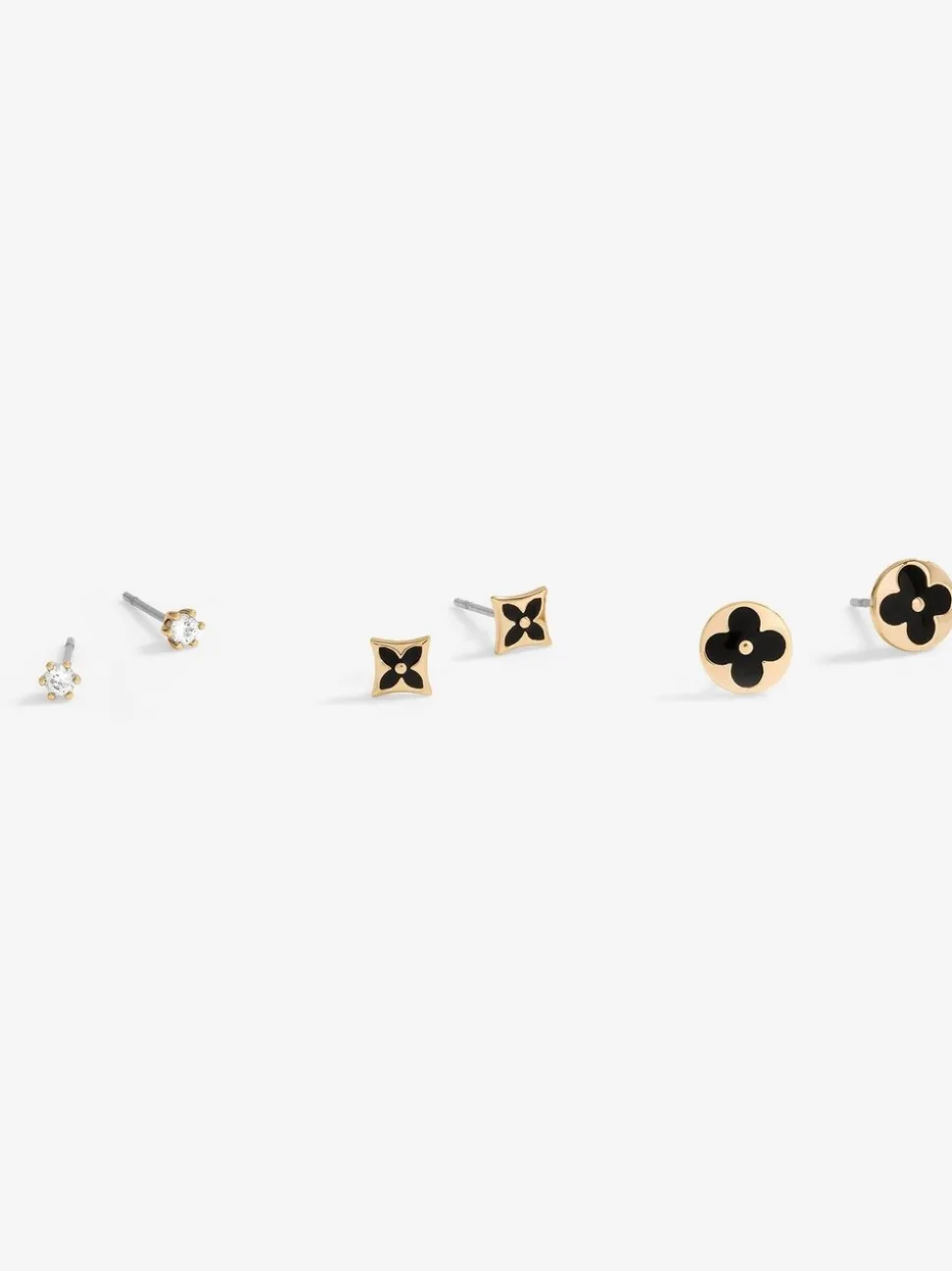 Jon Richard Jets Boucles d'oreilles en émail 3 Pack