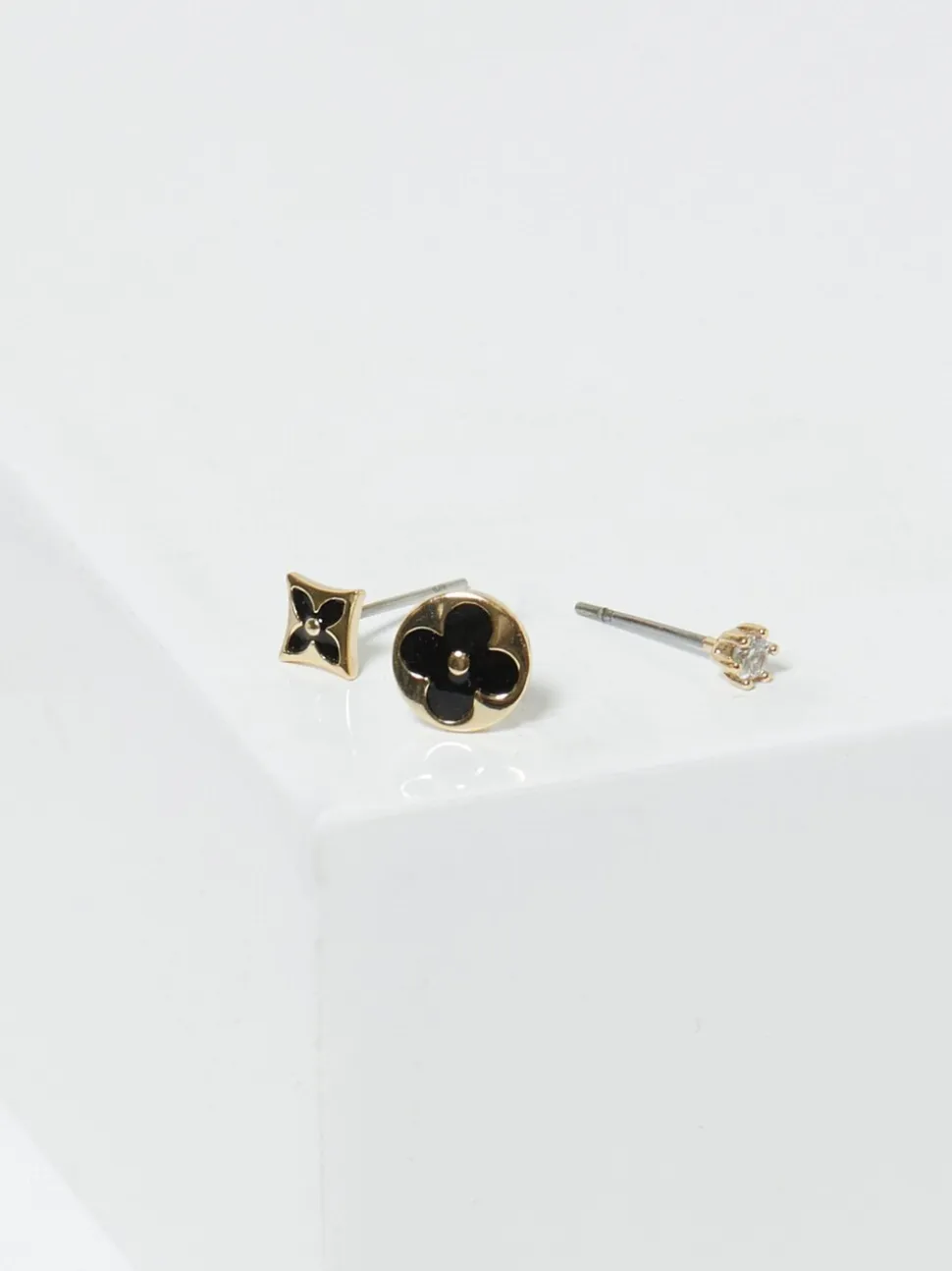Jon Richard Jets Boucles d'oreilles en émail 3 Pack