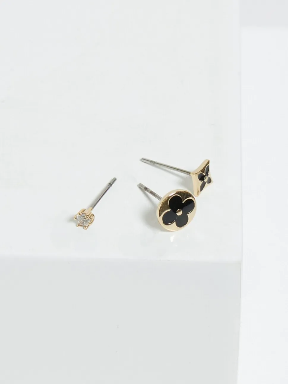 Jon Richard Jets Boucles d'oreilles en émail 3 Pack