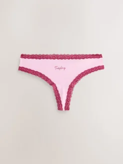 Jours de la semaine - Culotte en coton et dentelle 7 Pack