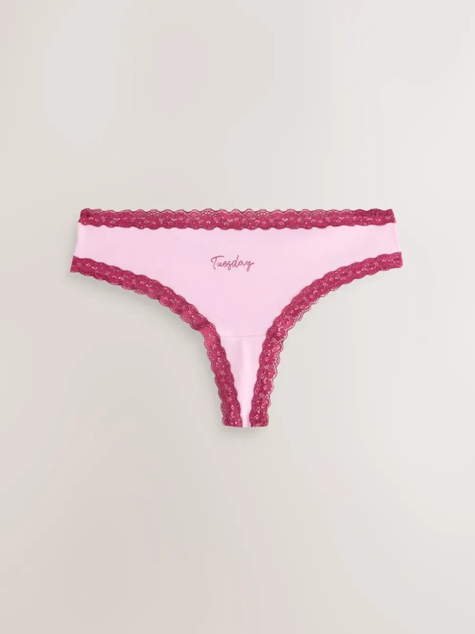Jours de la semaine - Culotte en coton et dentelle 7 Pack