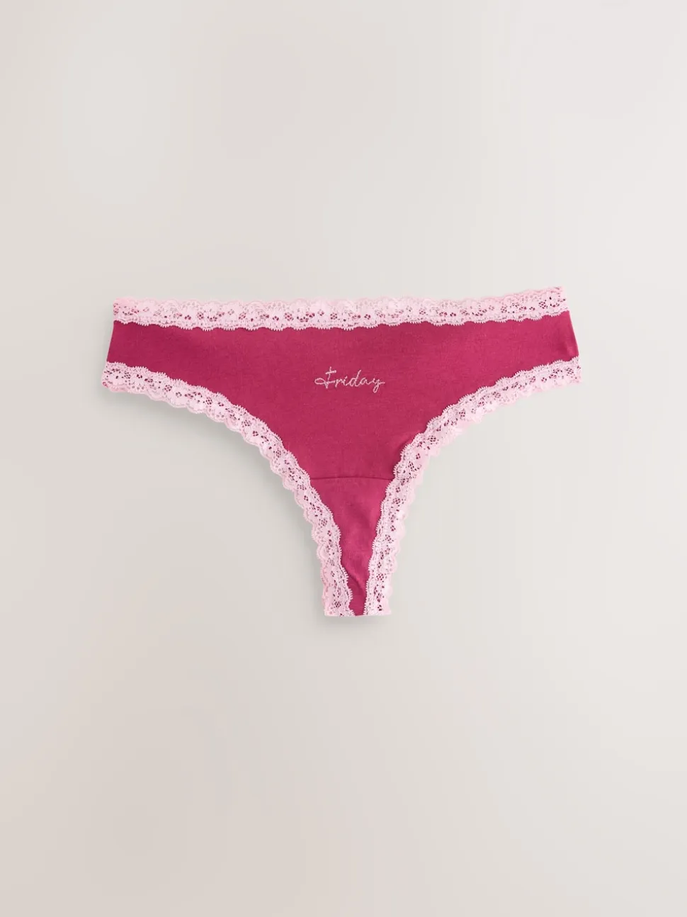 Jours de la semaine - Culotte en coton et dentelle 7 Pack