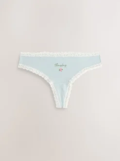 Jours de la semaine - Culotte en coton et dentelle 7 Pack