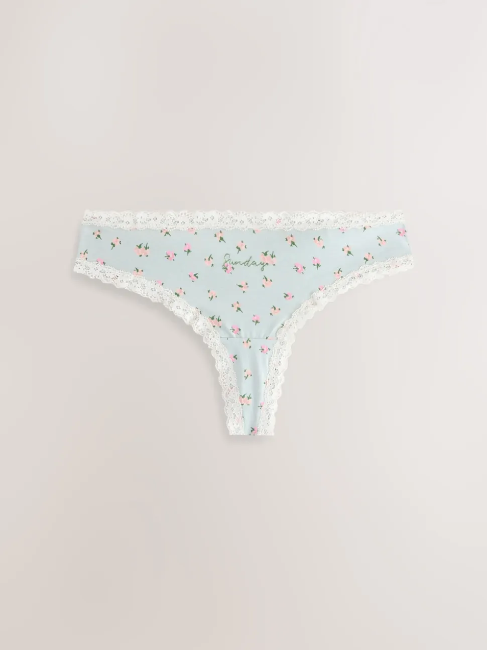 Jours de la semaine - Culotte en coton et dentelle 7 Pack