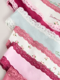 Jours de la semaine - Culotte en coton et dentelle 7 Pack
