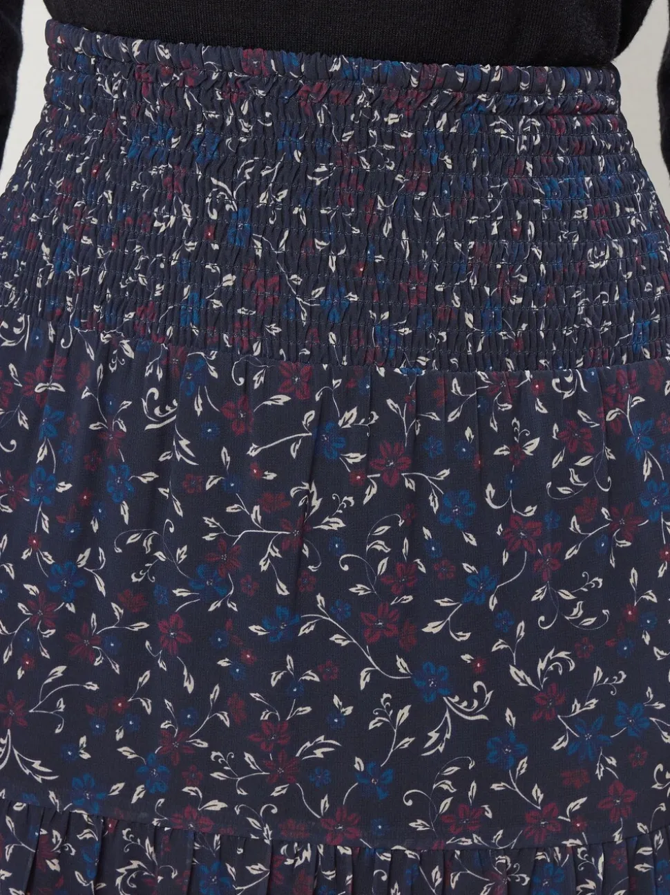 Jupe Long Tall Sally Fleurie à bordures étagées