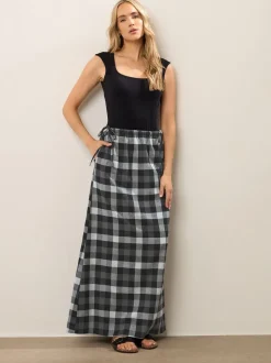 Jupe Long Tall Sally Maxi à Carreaux