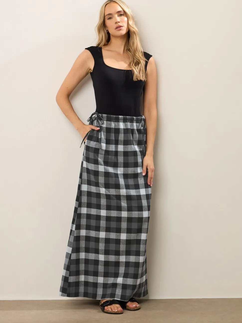 Jupe Long Tall Sally Maxi à Carreaux