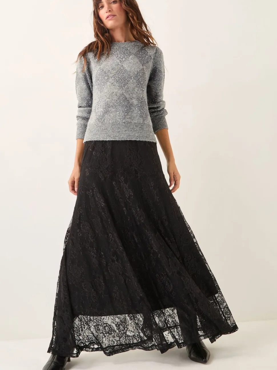 Jupe longue Monsoon Luna en dentelle