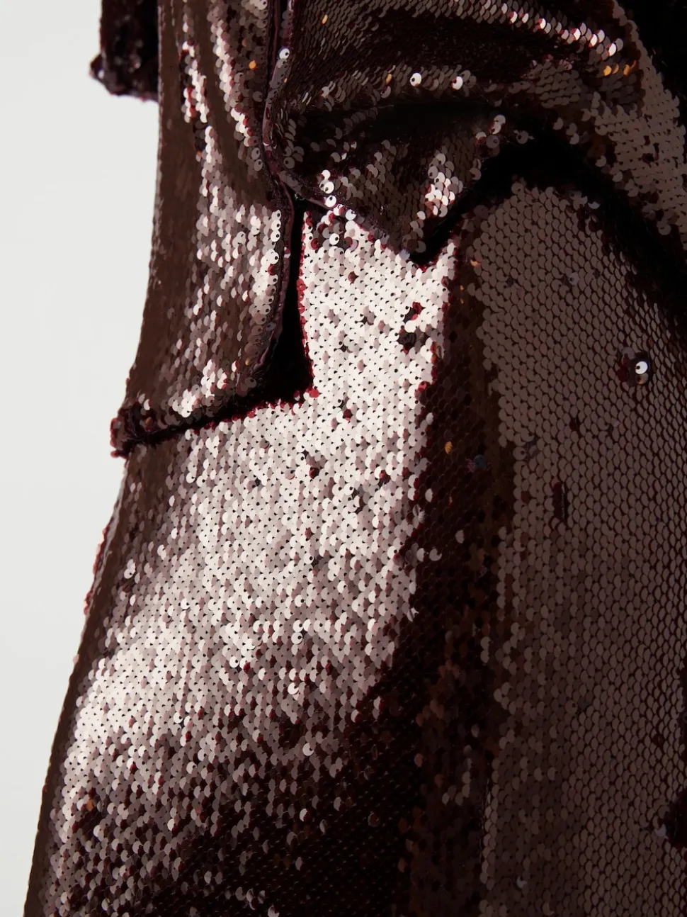 Jupe longue Y.A.S rouge à sequins