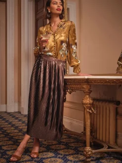 Jupe mi-longue plissée FatFace