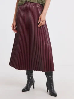 Jupe mi-longue plissée JD Williams en PU