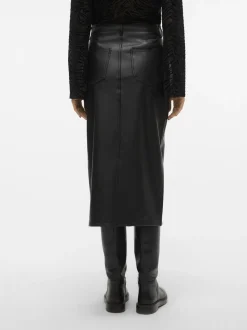 Jupe mi-longue Vero Moda similicuir