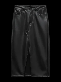 Jupe mi-longue Vero Moda similicuir