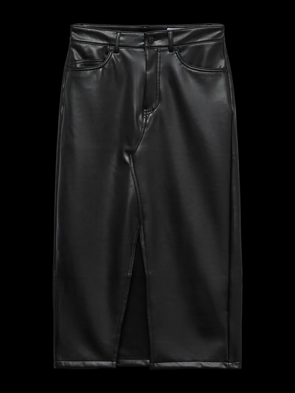 Jupe mi-longue Vero Moda similicuir