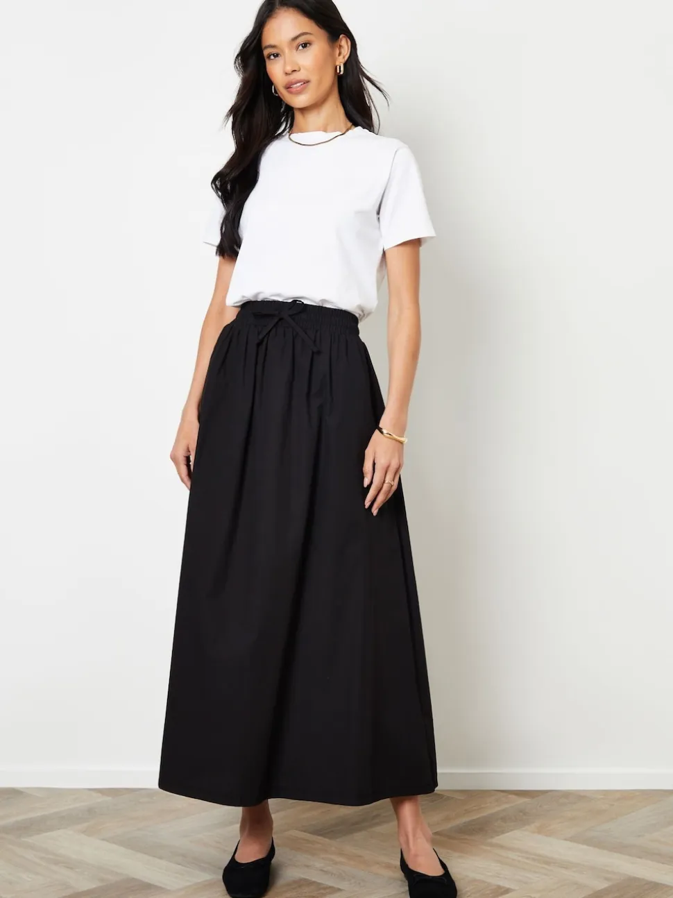 Jupe Threadbare en popeline de coton nouée à la taille avec poches
