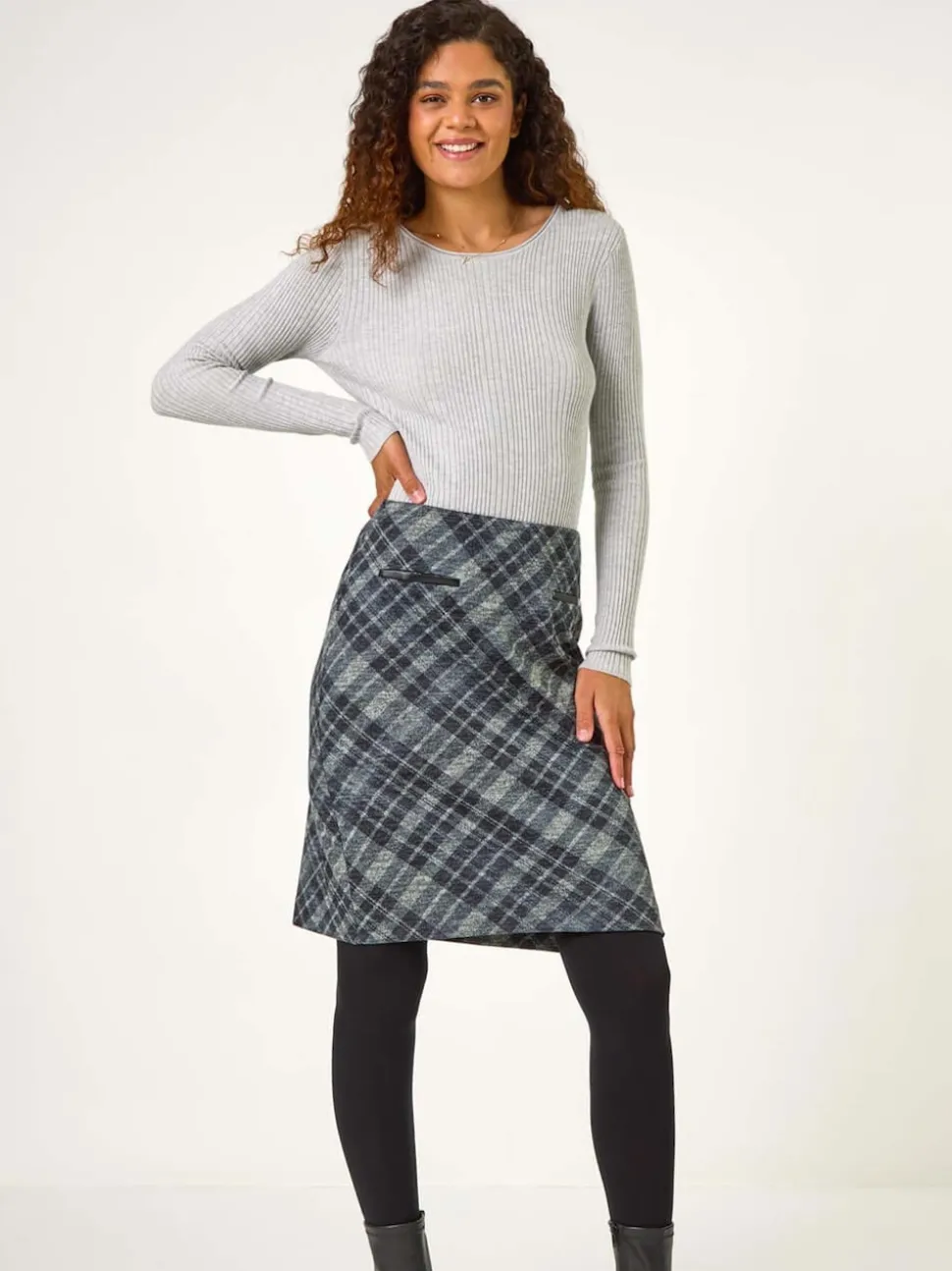 Jupes crayon à poche portefeuille Roman à taille élastique
