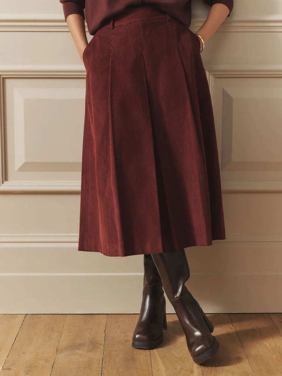 Jupes Laura Ashley Maxi en velours côtelé