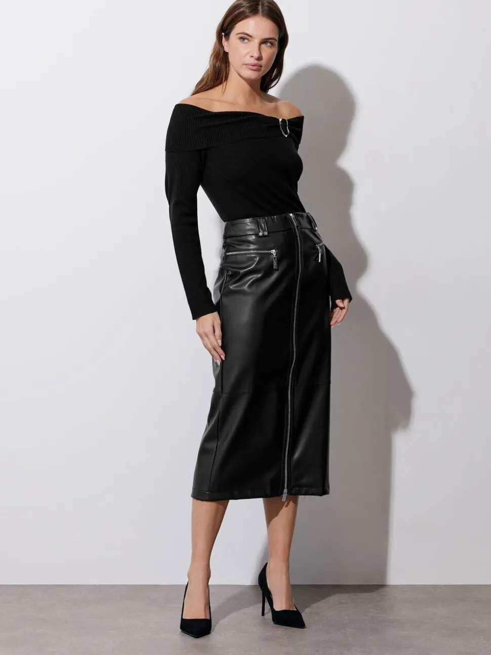 Jupes Star by Julien MacDonald en PU zippées