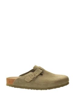 kaki - Birkenstock Boston Sabots en daim