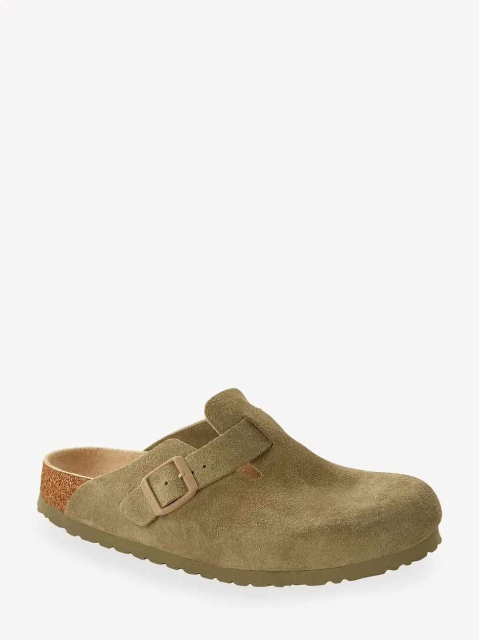 kaki - Birkenstock Boston Sabots en daim