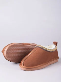 Lakeland Leather Chaussons sabots brodés en peau de mouton pour dames