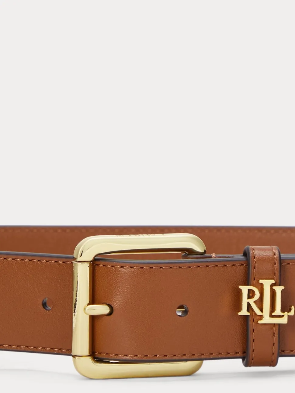 Lauren Tan - Lauren Ralph Lauren 3.2cm Ceinture en cuir à logo