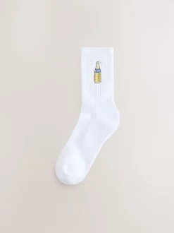 Licence Fanta Lemon - Lot de 2 paires de socquettes en maille côtelée